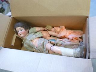 (2) Large Vintage Dolls, (2) Barbie Sized Vintage Dolls (Upstairs)