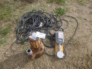 Fly FT 2 In. Submersible Pump, 3.8 HP, C/w Electrical Cable and Off / On Switch *Note: Running Condition Unknown* (Row 1-2)