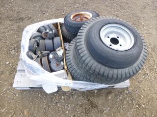 Qty of Tires and Rims, (2) 23x10.5-12 Tires and Rims, (2) 4.80/4.00-8 Tires and Rims, (1) 4.80-8 Tire and Rim, Qty of Cart Wheels (NF-11)