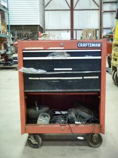 Craftsman Tool Box on Wheel w/ Contents, 27 In. x 18 1/2 In. x 35 In.