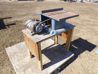 SKF Table Saw, Model 15, w/ Craftsman Motor, 1 Phase, 8/4A, 110/220V, S/N DX9087