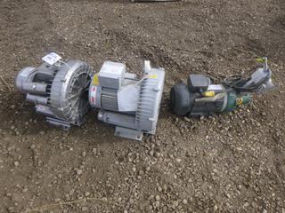 (2) Republic Blower Systems, (1) Electric Motor