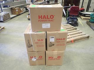 (5) Case of 4 Unused Halo Power-Trac Minimum Adjustable 70W Beam Fixtures, Part L530070ESCPL (K-3-3)