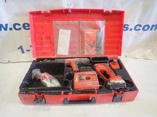 Hilti DX351 BT Power Activated Cordless Tool Set:  Includes DX351  and XBT4000-A Drill, (2)  Rechargeable Batteries, (1) Charger and Hilti Carrying Case (S3-2)