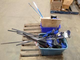 Qty of Hand Planers and Power Fist Irwins Quick Grip Clamps (P-2-1)