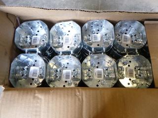 (6) Boxes Hubbell Octangle Electrical Boxes For Light or Smoke Detectors, 50 Units Per Box (N-5-2)