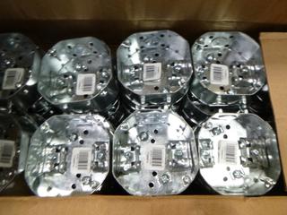 (6) Boxes Hubbell Octangle Electrical Boxes For Light or Smoke Detectors, 50 Units Per Box (N-5-2)