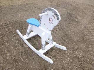 Toddler Sized Rocking Horse, 32 In. x 12 In. x 24 In. (F2)