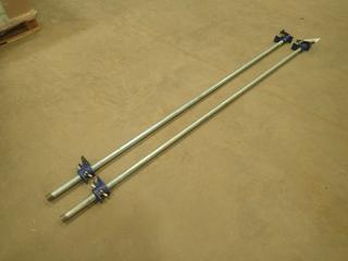 (2) Pipe Bar Clamps, 6 Ft. Bars, 3/4 In. Pipe