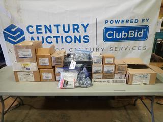 Qty of Misc. Electrical Supplies, Includes Octagon Boxes, 1 1/4 In. Screw Coupling, Hangers, Box Cover For 4 In. Octagon Boxes and More (Y1-2)
