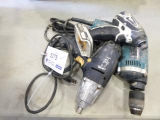 (1) Makita Impact Driver, (1) Makita Drill, 120V, 6.2A, 60Hz, S/N 0222545, (1) Misc. Impact Driver, 120V, 60Hz, Model 54-2735-2 (E-2)