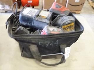 Qty of Dewalt / Makita Battery Chargers w/ Qty Batteries (F-1)