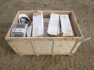 Crate of Bird Scare, Loud Speakers, Heater and Lamp Shades (Row 3-7)