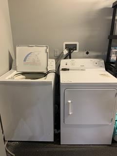 HotPoint Washer C/w HotPoint 3-Cycle Dryer *Note: Missing Knobs On Dryer, Working Condition Unknown, Buyer Responsible For Load Out*