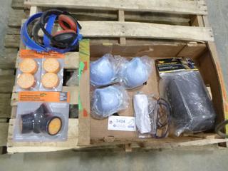 Respirator and Replacement Filter, Face Shield Holder, Ear Muffs, Dust Masks, Knee Pads, Safety Glasses (D-1)