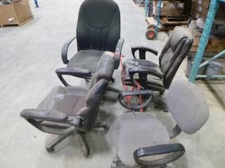 (4) Office Chairs (L-1-1)