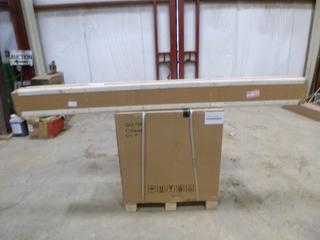 Unused Da-Lite Projection Screen,  Model 74659, 127 cm x 170 cm (East Wall)