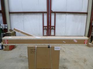 Unused Da-Lite Projection Screen,  Model 74659, 127 cm x 170 cm (East Wall)