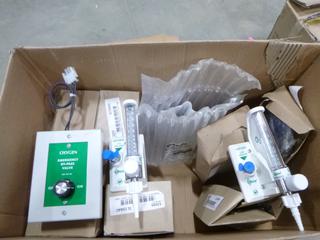 Qty of Ohio Medical Oxygen Flow Meters and Wall Mounts , 0-15 LPM (N-5-1)