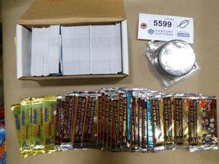 30 Unopened Pkgs. of Prism Hockey Trading Cards, Qty of Upper Deck Trading Cards, (1) Edmonton Oilers Roloson and Smyth Hockey Puck (Upstairs)