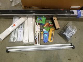(4) Drawer Extenders w/ (2) Ball Bearing Drawer Slides, (3) 2 Pc Curtin Savers, (2) FastenMaster Gutter Screws, Shur-line Touch Up Painter, 5 - 1 Painter Tool, and More (F FRONT)