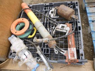 Assorted Hand Pumps, (2) Fish Tape, (2) Can-Con Pipes, 2In. IPS x 2 In. IPS, Misc Tools (Row 5)