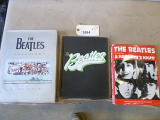 Qty of Beatles Books, Includes Beatles Anthology, The Beatles, The Beatles A Hard Days Night (A-2)