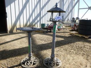 (1) Bird Bath Stand, 26.7 In. Tall, (1) Bird Feeder, 39 In. Tall (Row 4)