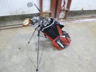 (23) Vintage Right Hand Golf Clubs and Accessories w/ 3M Taylor Made Bag (D BACK)