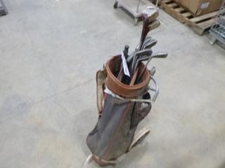 Spalding 12 Pc Golf Club Set, C/w Wheeled Cart (D BACK)