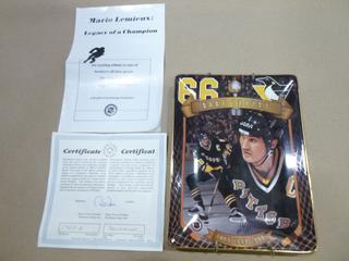 Mario Lemieux Collector Plate, C/w COA