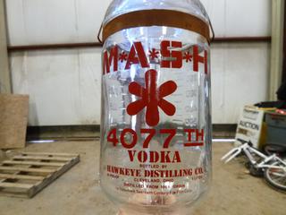 Mash 4077th Vodka I.V. Bottle, Bottled By Hawkeye Distilling Co.  1000 ml Bottle Made to be hung Upside Down (Upstairs)