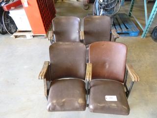 (2) Sets Of Antique Movie Theatre Chairs (P-2-1)