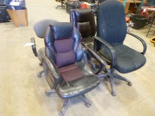 (6) Various Office Chairs on Wheels (L-1-1)