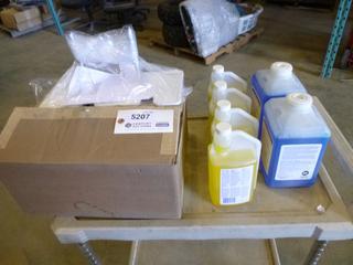 Pryor Pump Carrier / Adaptor, (2) 2.5 L Jugs Diversey Glass Cleaner, (4) 946 ml  Jugs Diversey Floor Cleaner (D-2)