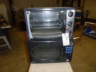GE Toaster Oven, Danby 800 W Microwave Oven *Note: Micro Sparks when Turned On* (O-4-1)