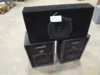 (2) Acoustic Response M-1440 250 W, Studio Monitor, (1) MTX Road Thunder Sub Woofer (K-2-3)