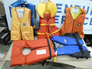 (6) Personal Flotation Devices, Brand Names - Buoy-O-Boy, Fluid, Mustang and Nautilus, Youth and Adult Sizes (C-2)