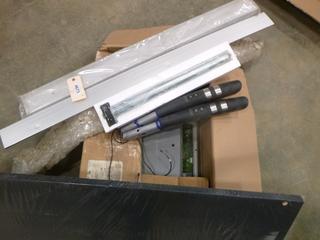 Qty of Exercise Equipment Parts, Hardware and Misc.: Treadmill Console, Heartrate Arms, Front Rollers, Aluminum Foot Rail, Treadmill Deck