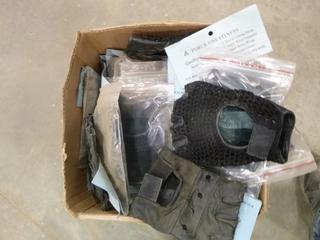Qty of Mesh and Fingerless Workout Gloves (F2)