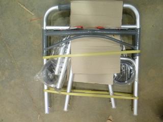 Deluxe Two Button Folding Walker Junior w/ 5" Wheels (S-3-1)