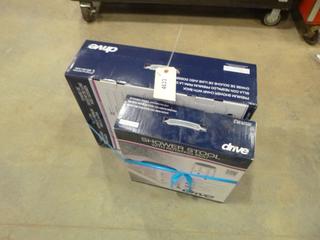 (1) Shower Chair w/ Back, (1) Shower Stool w/ Rotating Seat (J-2-3)