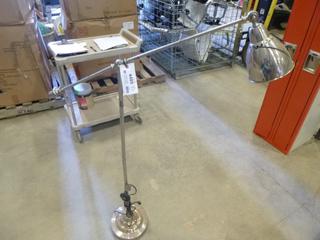 (1) Chrome Floor Lamp (EAST WALL)