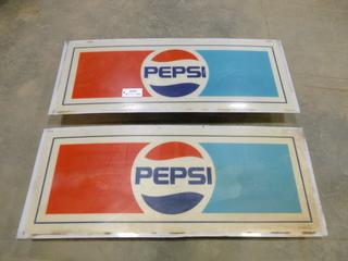 (2) Plexiglass Pepsi Signs, 60 In. x 23 1/2 In. (Upstairs)