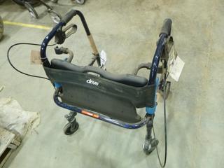 2 in 1 Side Folding Rollator Transport Chair, 10230J (S-3-3)