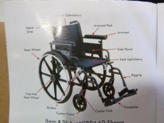 Unused Drive Viper Plus GT Wheelchair, 20 In. Flip Back, Adjustable Height, Detachable Full Arms, Swing Away Foot Rests (T-5-2)