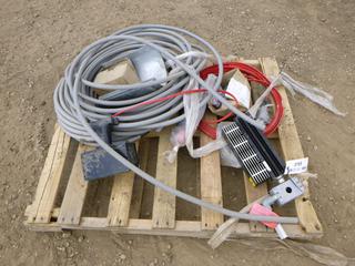 Pallet Containing Instrumentation Cable 300V, Small Heater, Fuses, Raychem Multiple Entry Power / Teleconnection w/ Polymer Junction Box (Row 4)