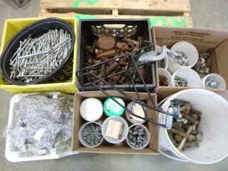 Qty of Nuts, Bolts, Cable, Splicers, Nails and More (J-5-1)