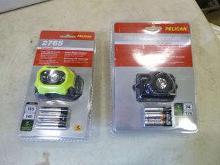 (1) Pelican 2765 Head Lamp, (1) Pelican 2690 Head Lamp c/w Batteries (A2)