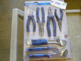 Unused Mastercraft 6 Pc Pliers and Wrench Set (B-1)